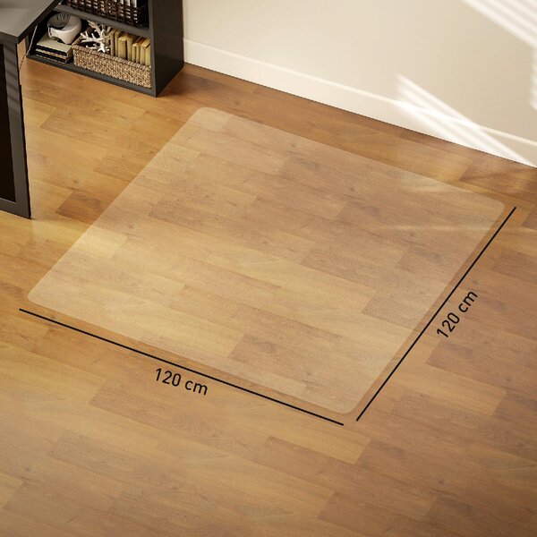 DecHome Tappetino Salvapavimento 120x120 cm in Plastica Trasparente per Sedia da Ufficio - L6552CR