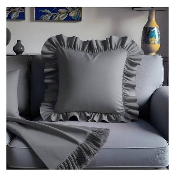 Federa decorativa in misto cotone 40x40 cm Ruffled – Mila Home