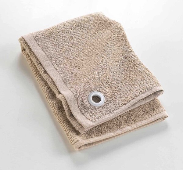 Asciugamano tipo terry beige in cotone 50x50 cm Cuistot – douceur d'intérieur