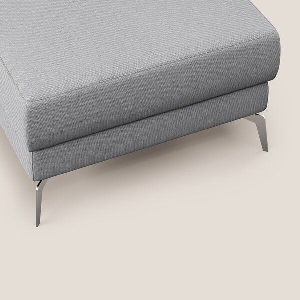 Star Pouf con piedini alti in tessuto smacchiabile T05 grigio