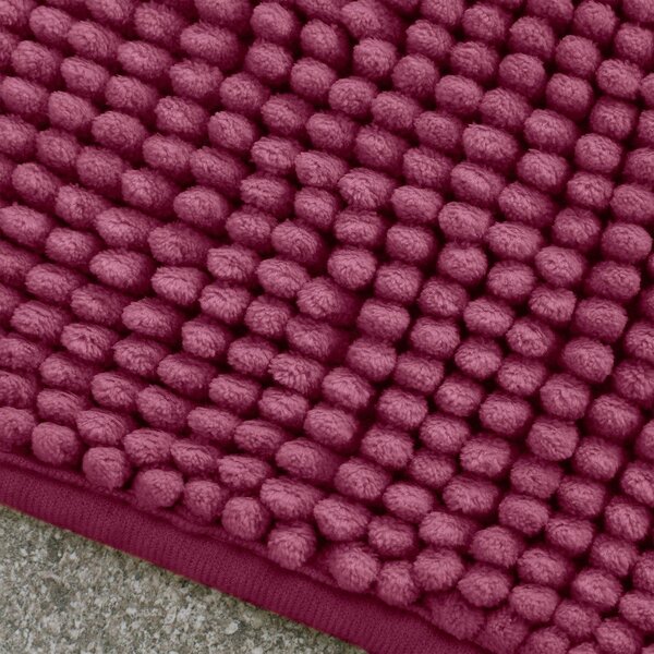 Tappetino per il bagno rosa scuro 50x80 cm Bobble – Catherine Lansfield