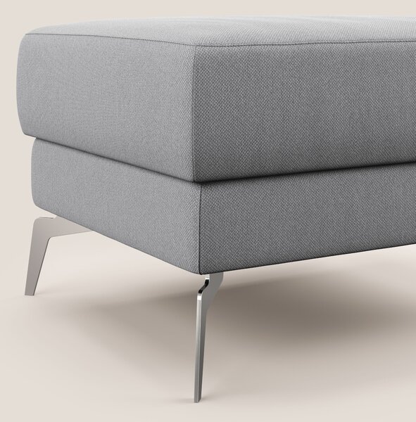 Star Pouf con piedini alti in tessuto smacchiabile T05 grigio