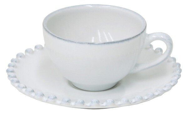 Tazzina per espresso bianca in gres 90 ml Pearl – Costa Nova