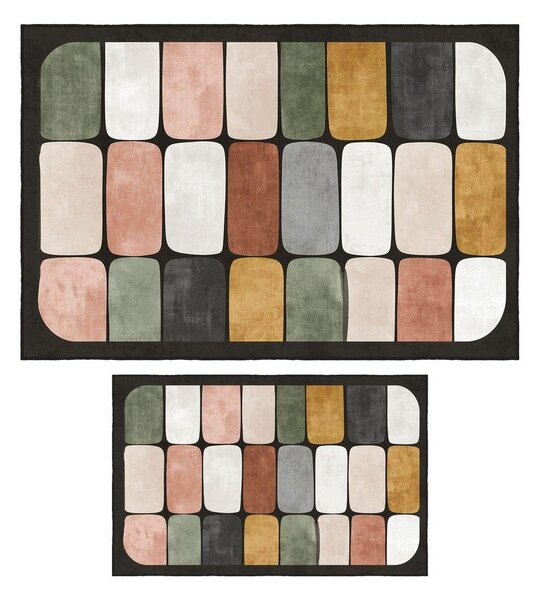 Set di tappetini per il bagno 2 pz 60x100 cm – Foutastic