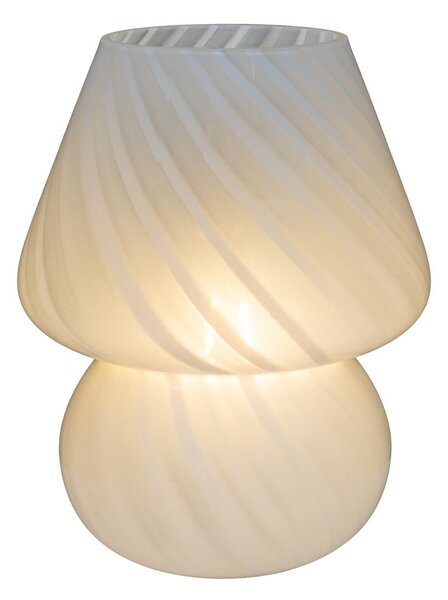 Lampada da tavolo LED bianca con paralume in vetro (altezza totale 19,5 cm) Alton – House Nordic