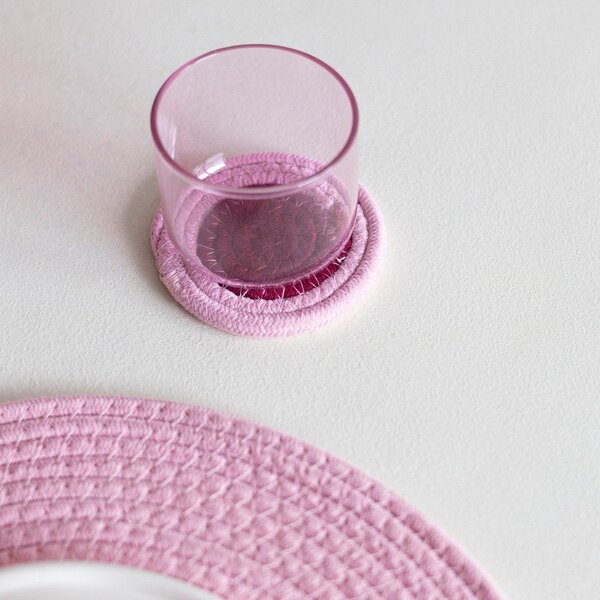Set di sottobicchieri rosa in tessuto 4 pz Piff – ONA