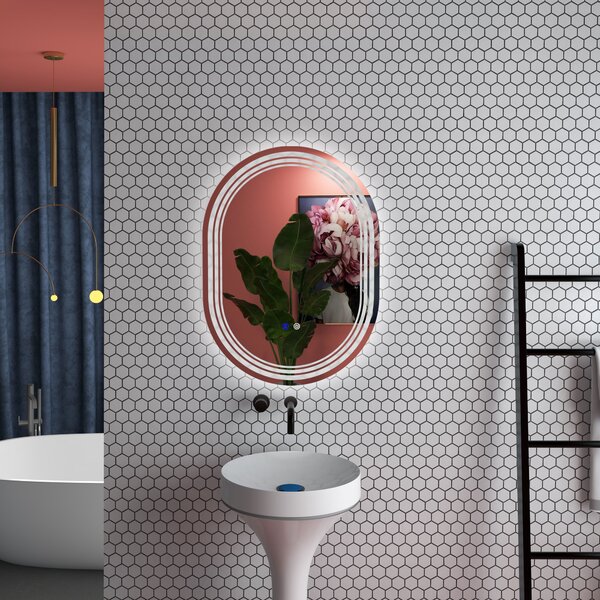 Specchio Bagno con LED 80x60 cm Antiappannamento e Interruttore Touch