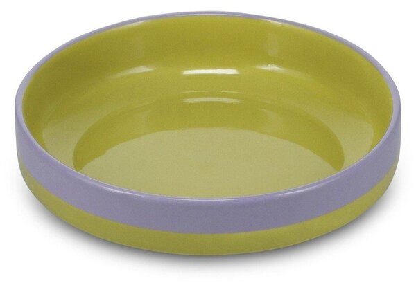 Piatto fondo verde/viola in gres ø 21 cm Duo – ONA