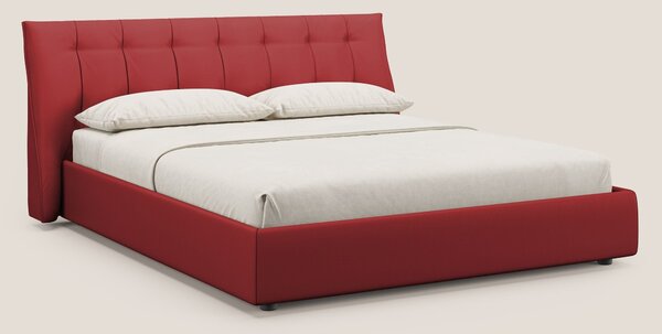 Clizia letto imbottito di design con vano contenitore in ecopelle impe