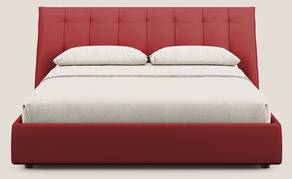 Clizia letto imbottito di design con vano contenitore in ecopelle impe