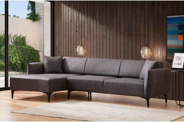 Divano angolare grigio scuro , angolo sinistro - Belissimo - Balcab Home