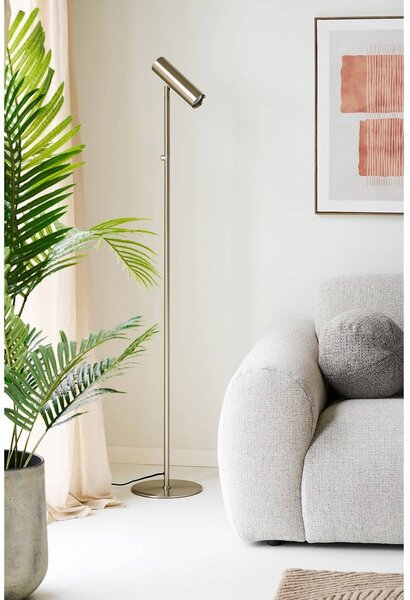 Lampada da terra argentata (altezza totale 150 cm) Paris – House Nordic