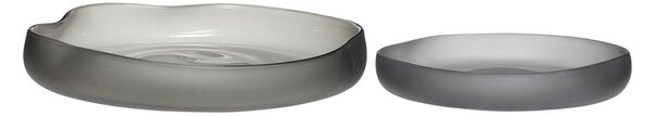 Ciotole in vetro grigio in set di 2 pezzi ø 30 cm Bow - Hübsch