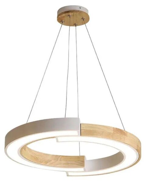 Lampada a sospensione LED 4000K bianca con legno V-TAC VT-7828-10089