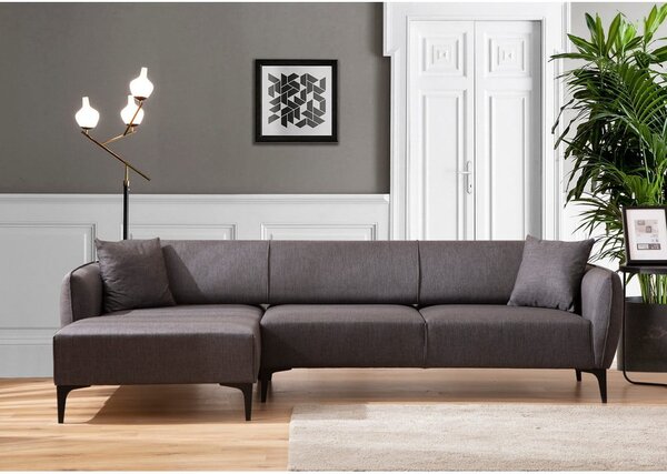 Divano angolare grigio scuro , angolo sinistro - Belissimo - Balcab Home