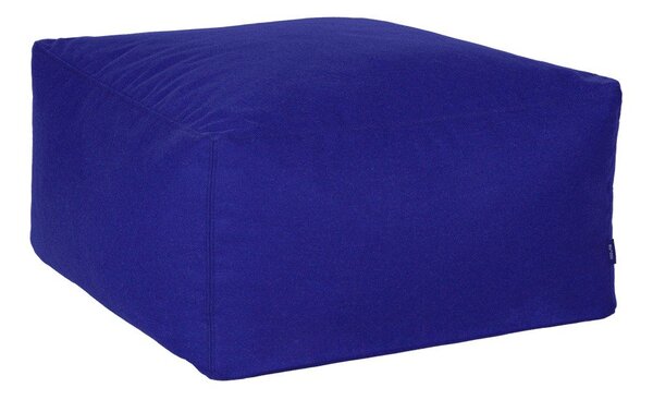 Poggiapiedi blu con rivestimento in lana Keno – noo.ma