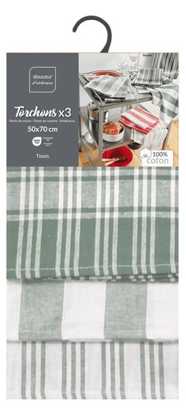 Set di strofinacci in cotone 3 pz 50x70 cm Bayado – douceur d'intérieur