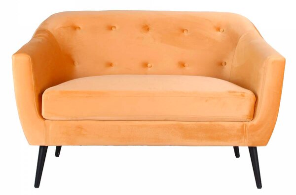 Divano 2 Posti 125x85x65 cm in Velluto Marte Caramello