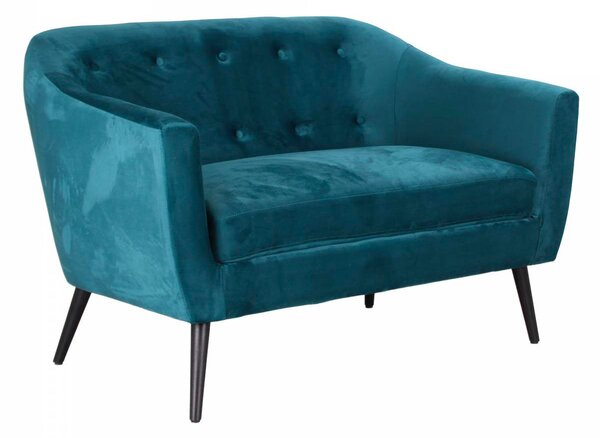 Divano 2 Posti 125x85x65 cm in Velluto Marte Ottanio