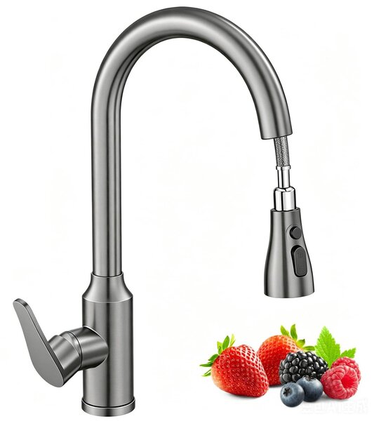 Rubinetto da cucina con doccetta estraibile e 3 modalità