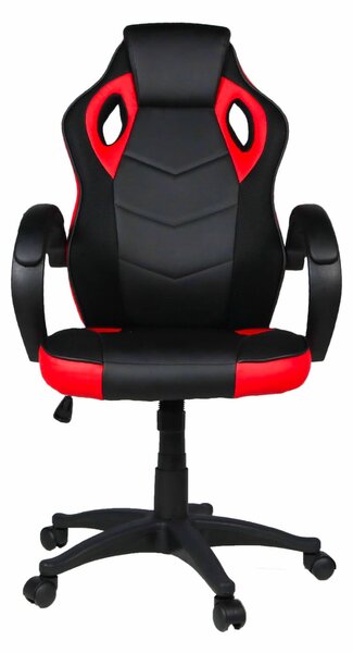 Sedia da Gaming Ergonomica 59x110/120x65 cm in Similpelle Nero/Rosso