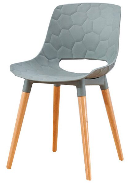 Set 4 Sedie in Polipropilene 46x81x47 cm Gambe in Faggio Nest Grigio