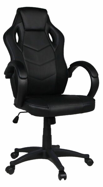 Sedia da Gaming Ergonomica 59x110/120x65 cm in Similpelle Nero