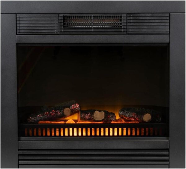 Camino elettrico da incasso - Ideale per riscaldare il soggiorno - Effetto fiamme realistico - Dimensioni: 67 x 23 x 62 cm - Colore: nero