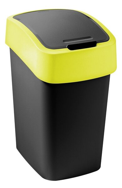 Cestino per la spazzatura giallo/nero in plastica per raccolta differenziata 9 l Flip Bin – Curver