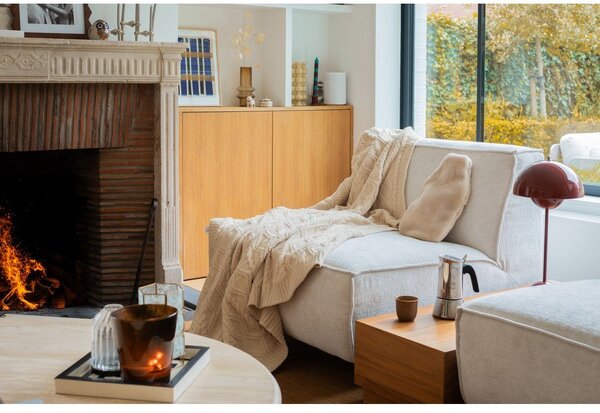Coperta avorio in micropile 130x170 cm Aspen – Tiseco Home Studio