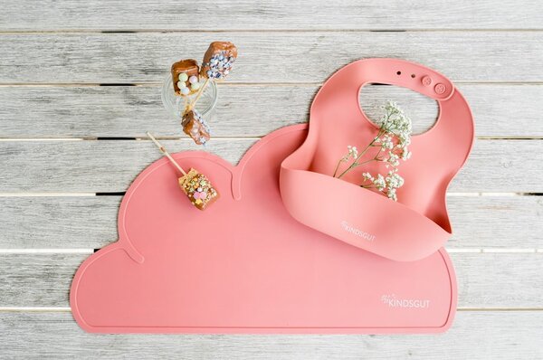 Tovaglietta in silicone rosa scuro Cloud, 49 x 27 cm - Kindsgut