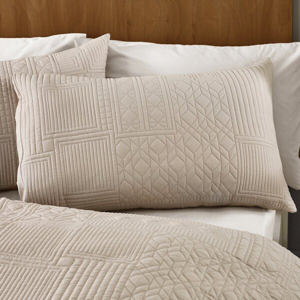 Set copripiumino e federa beige per letto matrimoniale 200x200 cm Folkstone Geo – Catherine Lansfield