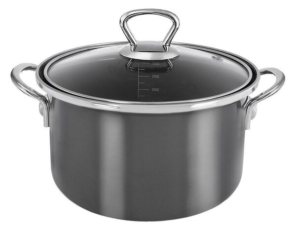 Pentola in smalto con coperchio incluso 3,25 l Metalic – Orion