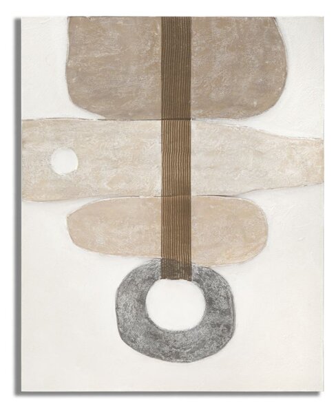 Dipinto su Tela Stony 80x100x2,8 cm Cornice in Legno di Pino Multicolor