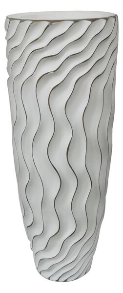 Vaso Alto 35x90x35 cm in Poliresina Bianco