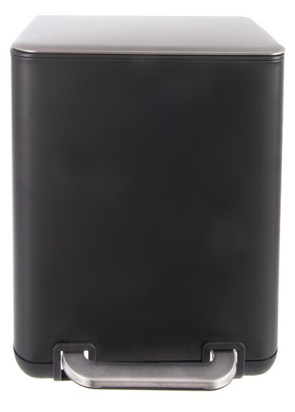 Cestino per la spazzatura nero in acciaio inox con pedale 6 l Black – Orion