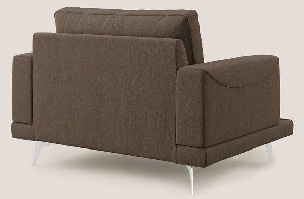 Dorian poltrona moderna in tessuto smacchiabile T05 marrone