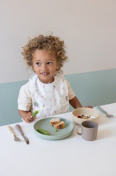 Posate per bambini marrone/beige in silicone 3 pz Olive Mix – Cam Cam Copenhagen