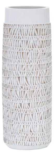 Vaso Nairobi Oval 19x50x12 cm in Poliresina Bianco