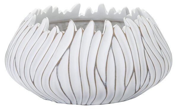 Vaso Gaspeau Honduras 40x20x40 cm in Poliresina Bianco