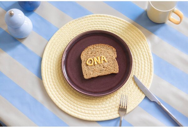 Piatto burgundy in gres ø 22 cm Duna – ONA