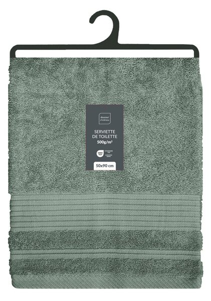 Asciugamano tipo terry color salvia in cotone 50x90 cm Tendresse – douceur d'intérieur