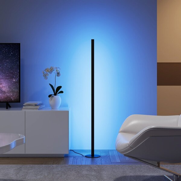 Lampada da terra LED nera (altezza totale 110 cm) Tendo – Reality