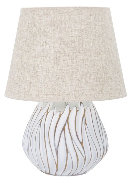 Lampada Honduras 35x48x35 cm in Poliresina Bianco/Marrone