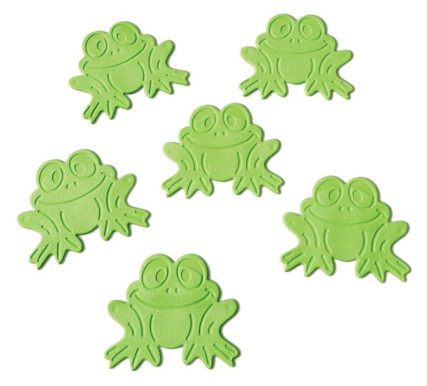 Set di tappetini antiscivolo per bambini 6 pz per la vasca 9x8 cm Grenouilles – Spirella