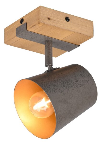 Faretto in colore grigio scuro-naturale Bell - Trio