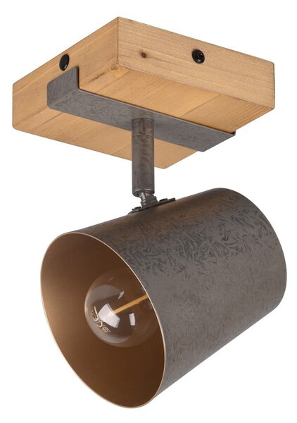 Faretto in colore grigio scuro-naturale Bell - Trio