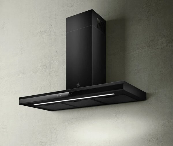 Elica Cappa Cucina Aspirante / Filtrante a Parete Larghezza 90 cm Profondit 46 cm colore Nero - ADELE BL MAT/A/90