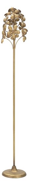 Porta Candele Flowy 17x93x17 cm in Ferro Oro