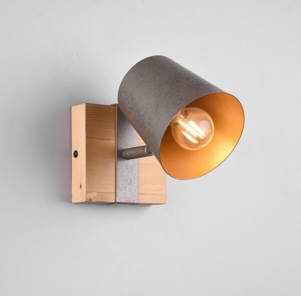 Faretto in colore grigio scuro-naturale Bell - Trio